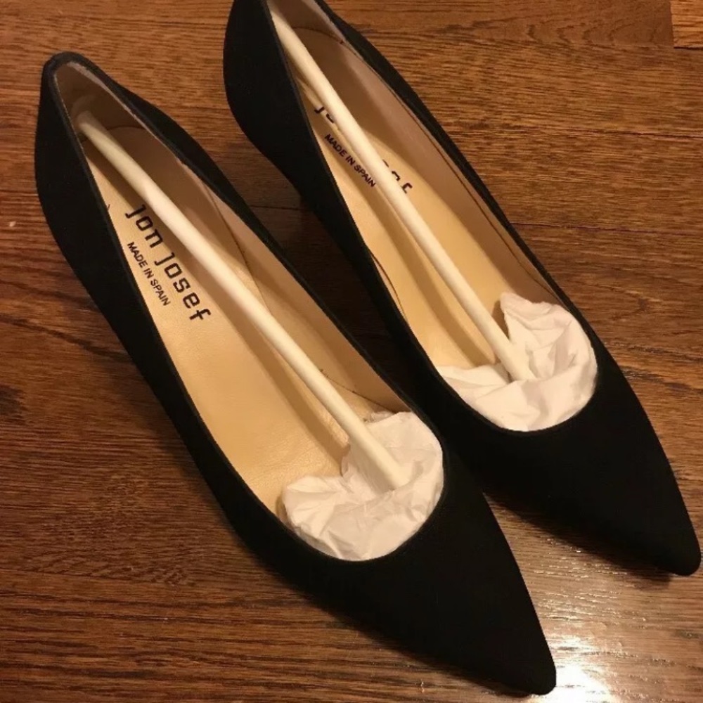 Jon Josef Black Suede Debra Pumps/High heels